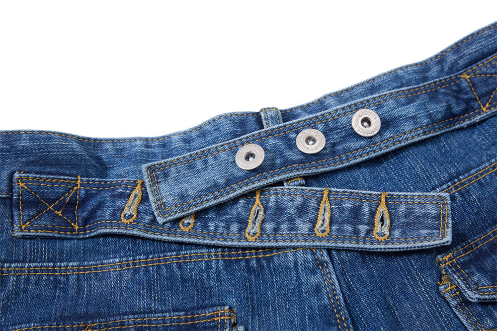 Men's Washed Distressed Flare Jeans – Wide Leg Relaxed Fit Denim
