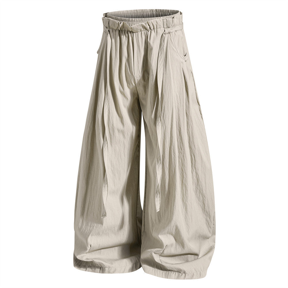 Hose mit weitem Bein und Bundfalten – Herrenhose mit elastischem Bund und Ballon-Schnitt