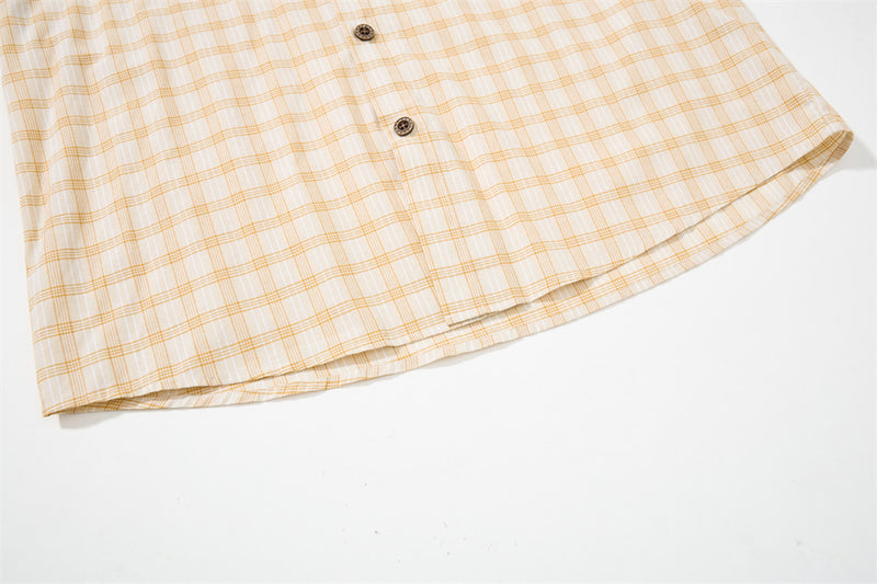 Plaid Long Sleeve Button-Up Shirt – Relaxed Fit Flannel Check