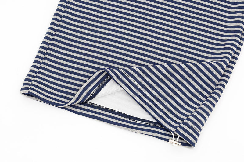 Pantalon de jogging wide leg rayé avec imprimé notes de musique et poches cargo