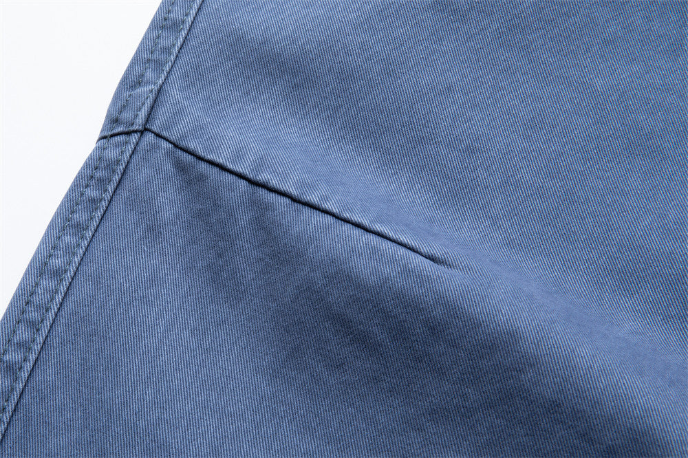 Baggy Wide-Leg Cargo Pants for Men – Vintage Workwear Style with Elastic Waist