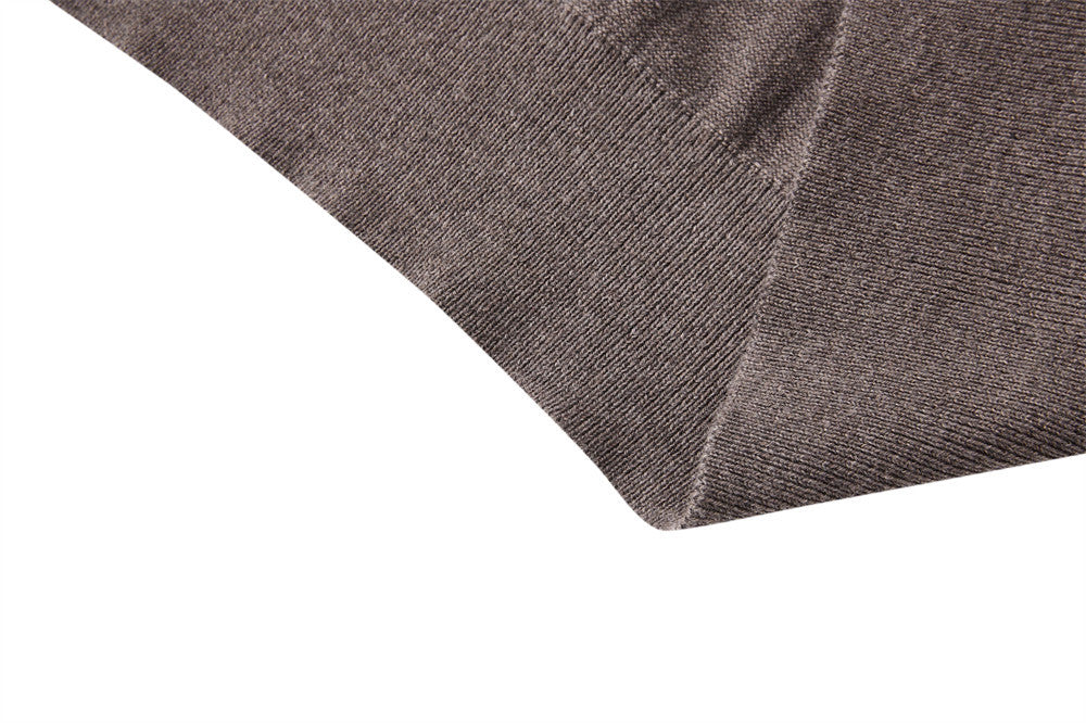 Men's V Neck Sweater Two-Tone Faux-Layered Cardigan