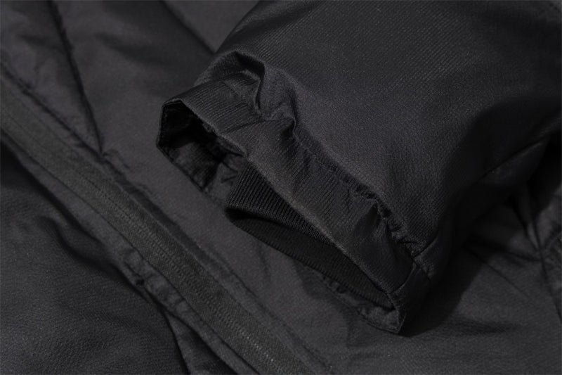 Puffer Jacket with Hoodie – Diagonal Zip Men's Winter Down Coat