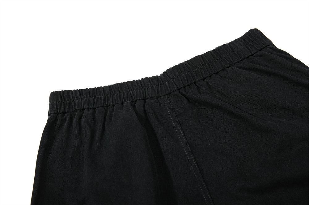 Wide-Leg Cargo Pants – High-Rise Zip Waistband & Side Pocket Detail
