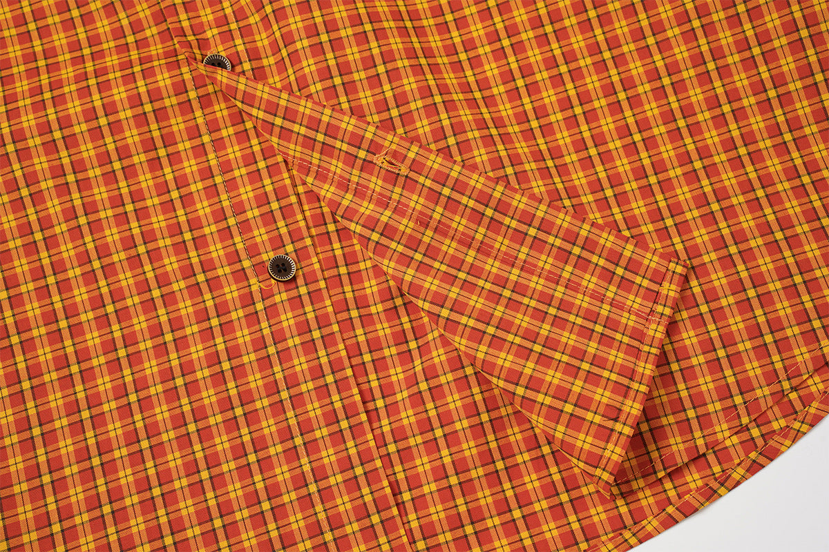 Chemise en flanelle à carreaux bleus – Coupe décontractée, manches longues et boutonnage