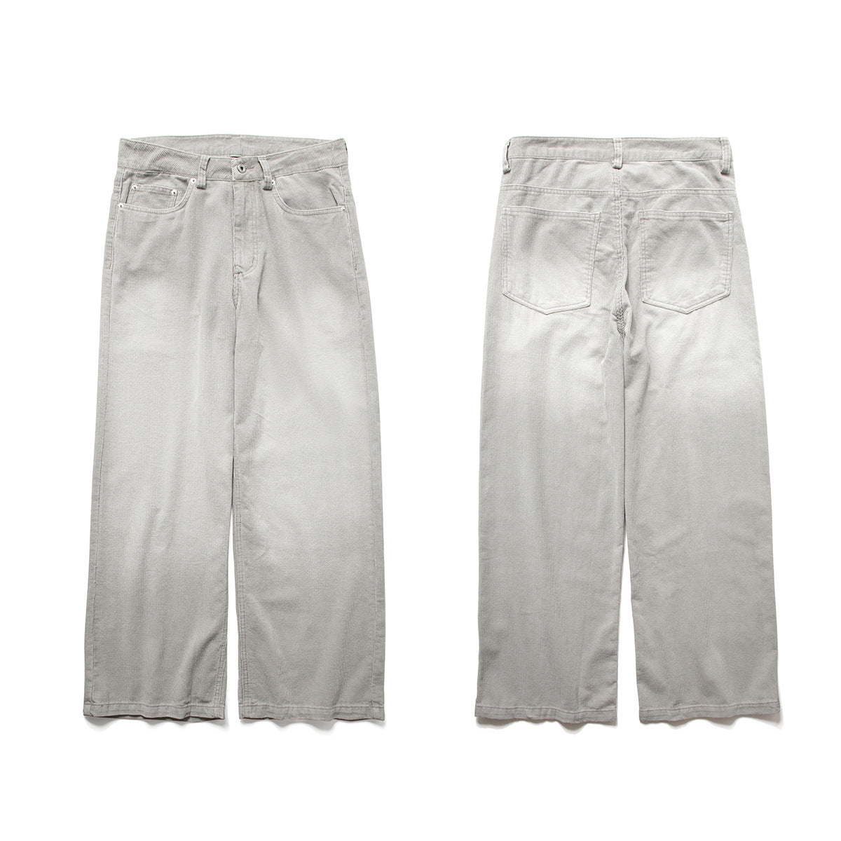 Baggy-Cordhose für Herren – Wide-Leg, gewaschen, Vintage, gerades Bein