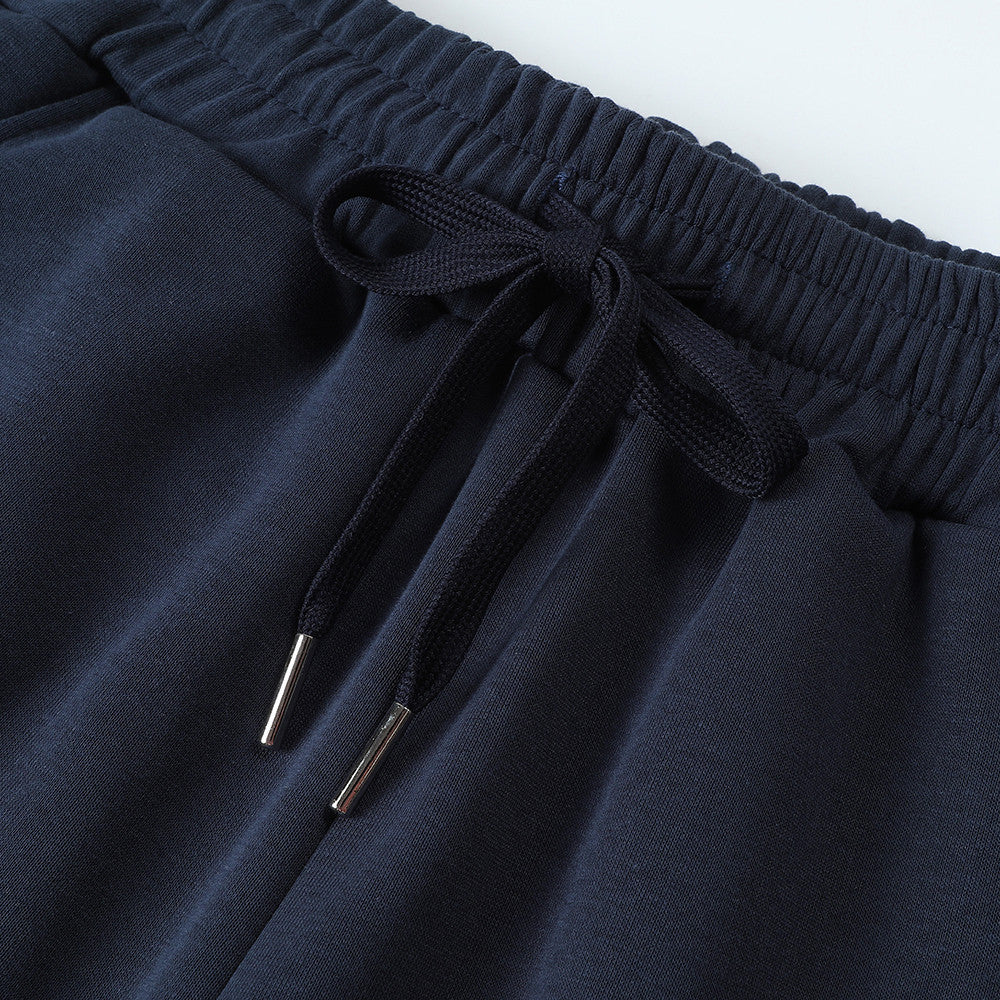 Gothic Graphic Wide-Leg Sweatpants – Cross & Letter Print Loose Straight-Leg
