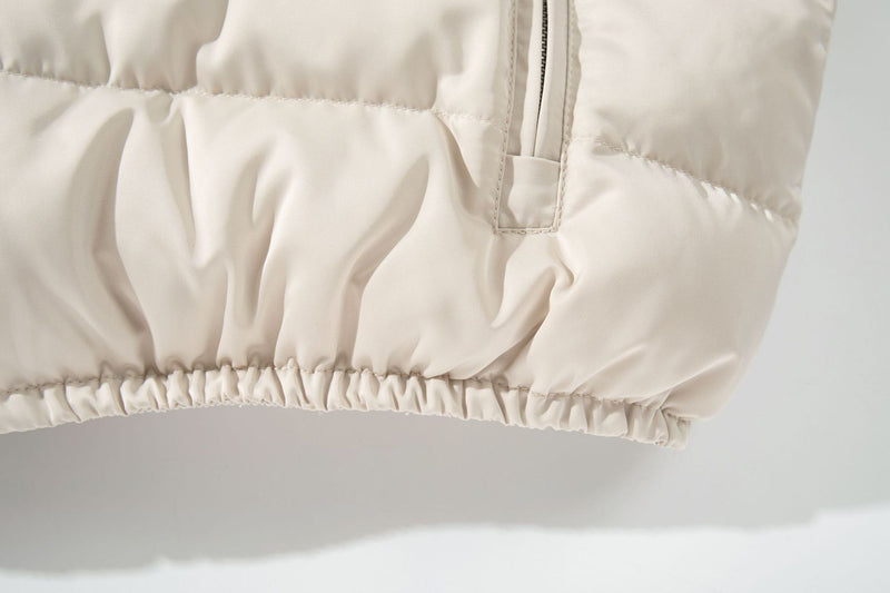 Quilted Puffer Vest Zip-Up Sleeveless Jacket with Stand Collar