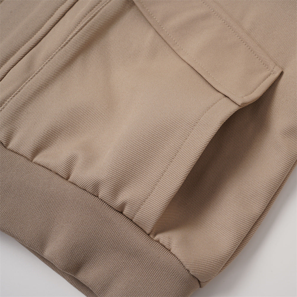 Blouson bomber oversize avec col montant et poches cargo