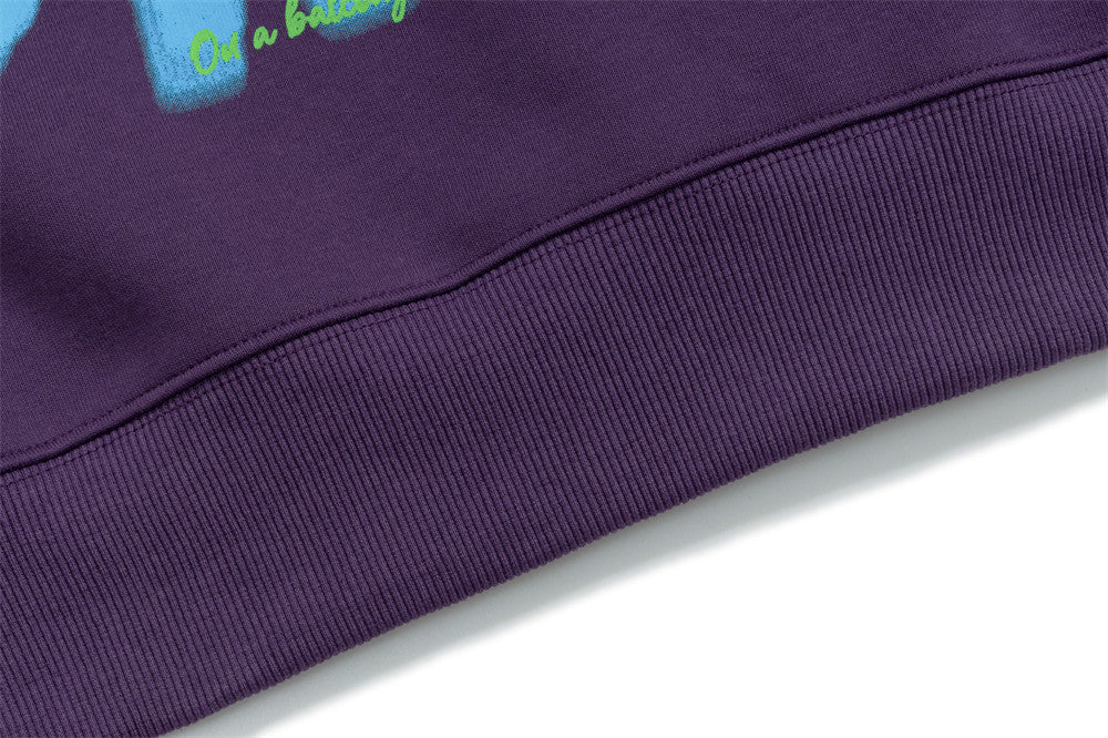 Sudadera con capucha extragrande y estampado gráfico para hombre — Diseño de letras llamativas y parche de oso
