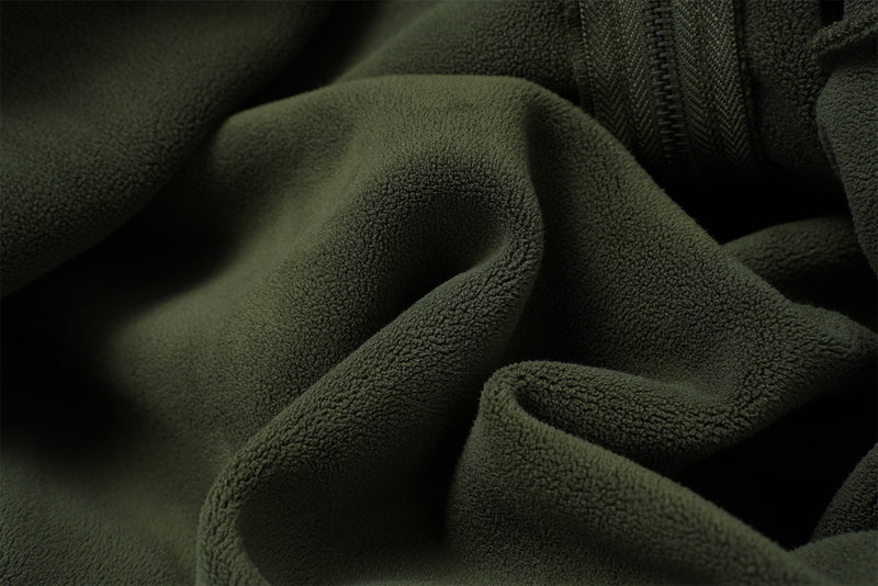 Zip Up Fleece Hoodie – Acid Wash Oversized Contrast Stitch