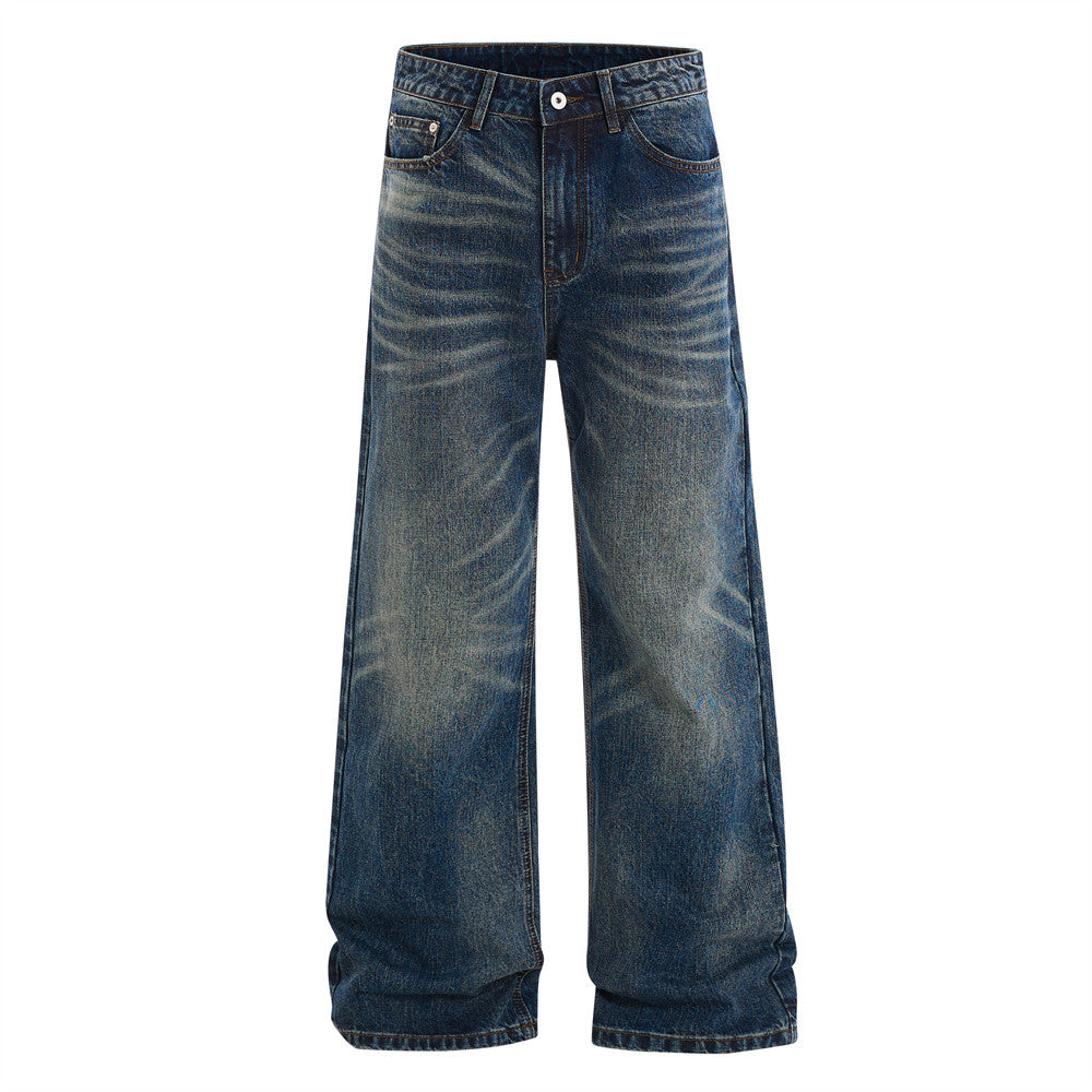 American Vintage Washed Wide-Leg Jeans – Men's Baggy Dad Pants