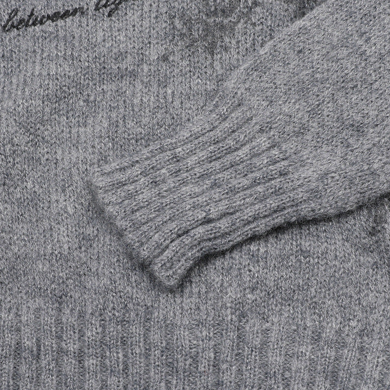 Eagle Cross Graphic Knit Sweater – Vintage American Henley Pullover