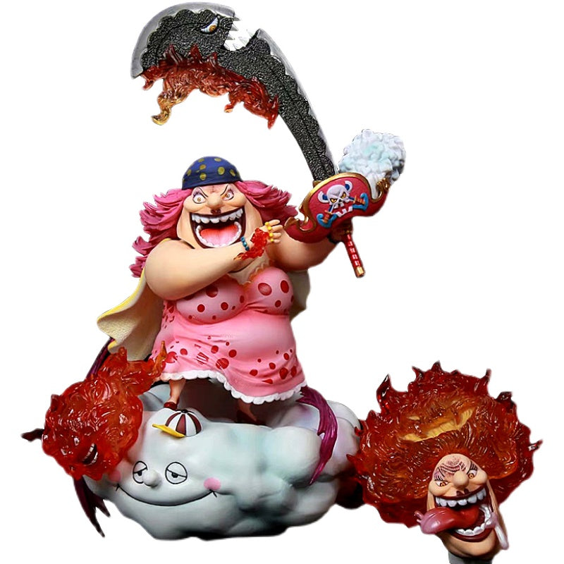 تمثال Big Mom Action - 28 سم مع تأثيرات نارية والسيف الديناميكي ، الطبعة المحدودة - قطعة واحدة قابلة للتحصيل