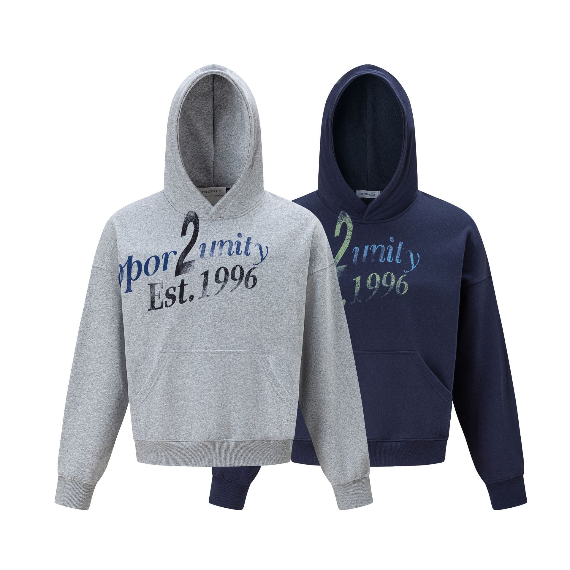 Hoodie à capuche Opportunity Est. 1996 – Motif graphique vintage américain, coupe oversize