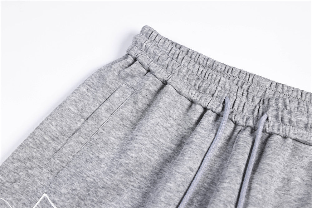 Wide-Leg Sweatpants with Cross Script Graphic Print
