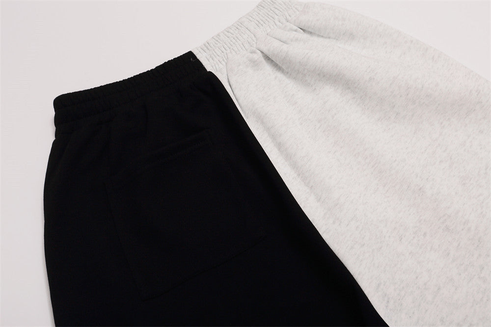Men's Wide-Leg Sweatpants – Colorblock Union Jack & Camo Print with Script Logo