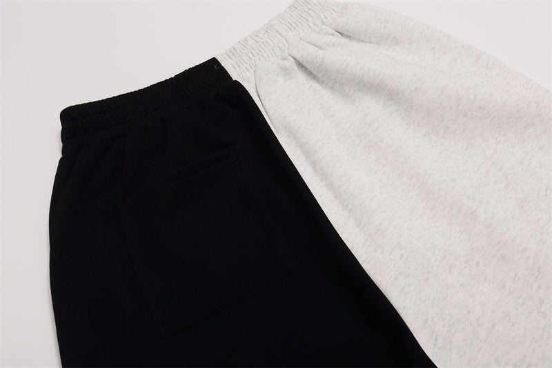 Men's Wide-Leg Sweatpants – Colorblock Union Jack & Camo Print with Script Logo