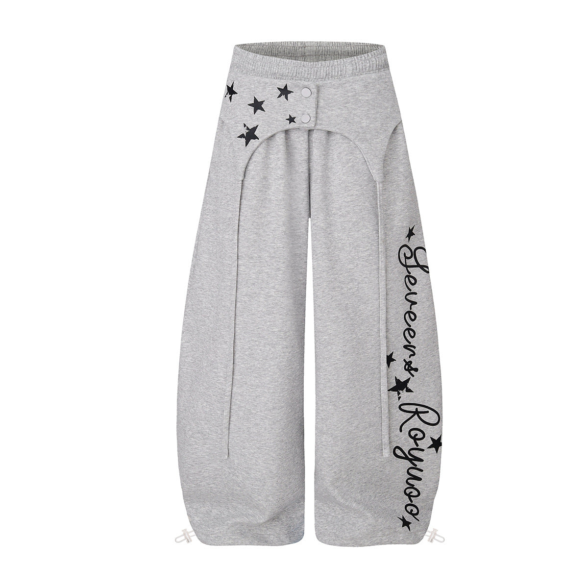 Wide-Leg Star Print Sweatpants – Hip-Hop Streetwear Baggy Jogger Pants