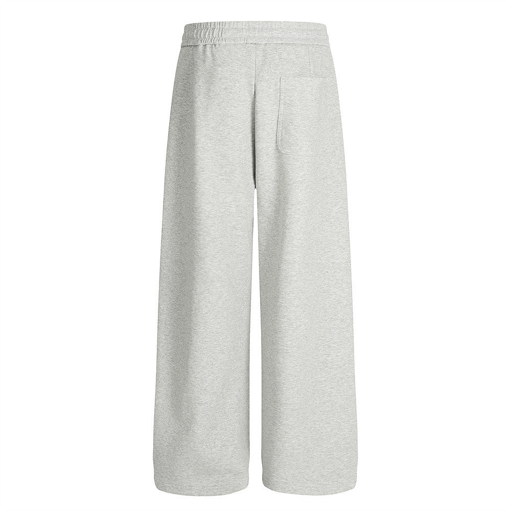 Pantalon de survêtement homme à jambes larges – Coupe ample, taille élastique, coloris uni
