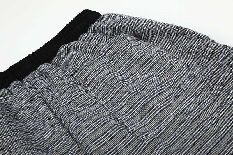 Wide-Leg Striped Sweatpants with Star Embroidery – Relaxed Fit Knit Pants