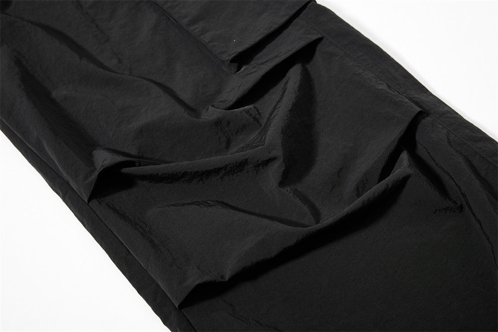 Wide-Leg Cargo Sweatpants with Star-Print Bandana Waistband