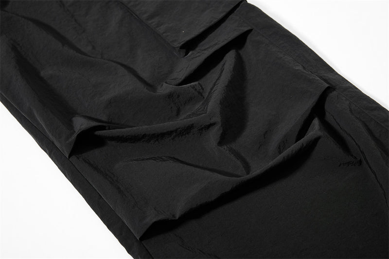 Wide-Leg Cargo Sweatpants with Star-Print Bandana Waistband