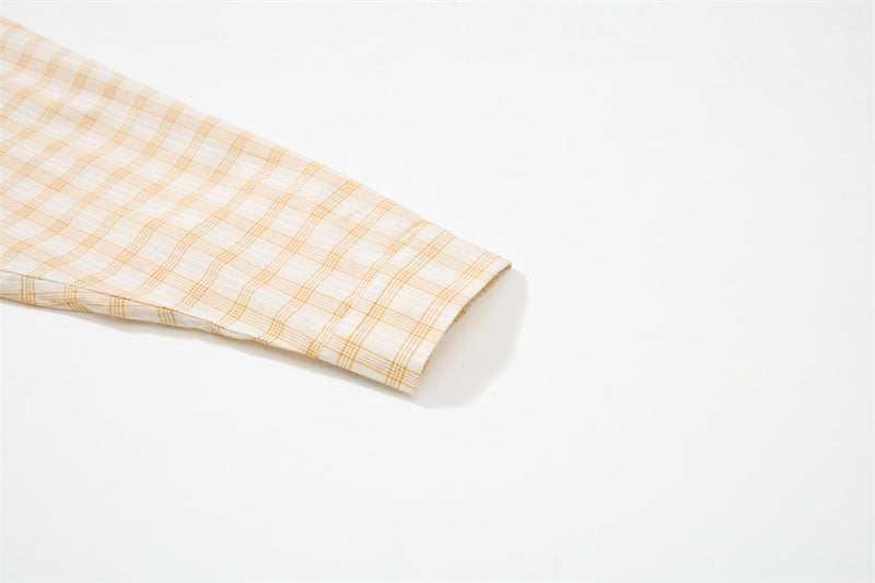 Plaid Long Sleeve Button-Up Shirt – Relaxed Fit Flannel Check