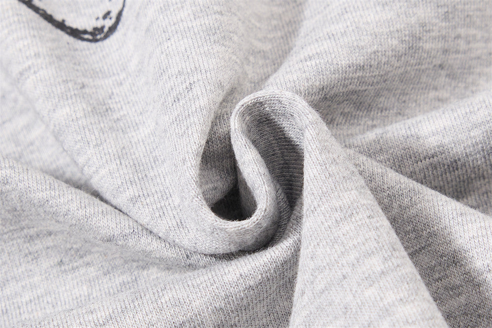 Long Sleeve Polo Shirt with Graffiti Star Print