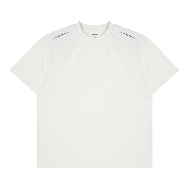 Oversized Crewneck T-Shirt with Shoulder Stitch Detail