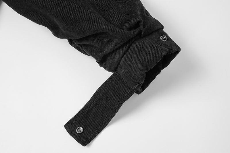 Retro Washed Cotton Bomber Jacket with Sherpa Collar