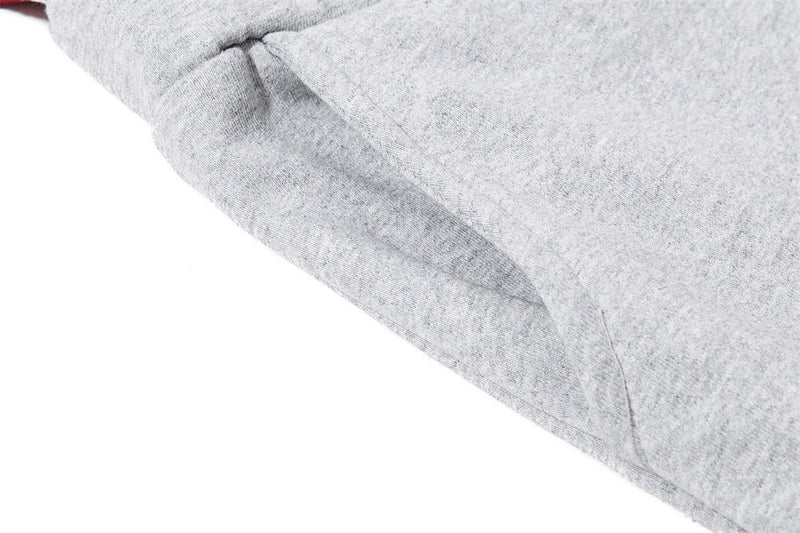 Men's Colorblock Double Waistband Wide-Leg Sweatpants with Embroidered Graphic