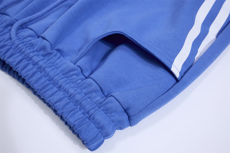 Wide Leg Sweatpants with Stripe & Mellifluous Graphic Print