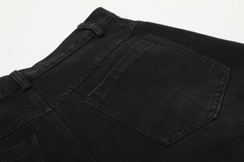 Wide-Leg Deconstructed Jeans with Triple Side Stripes – Loose Fit Baggy Denim