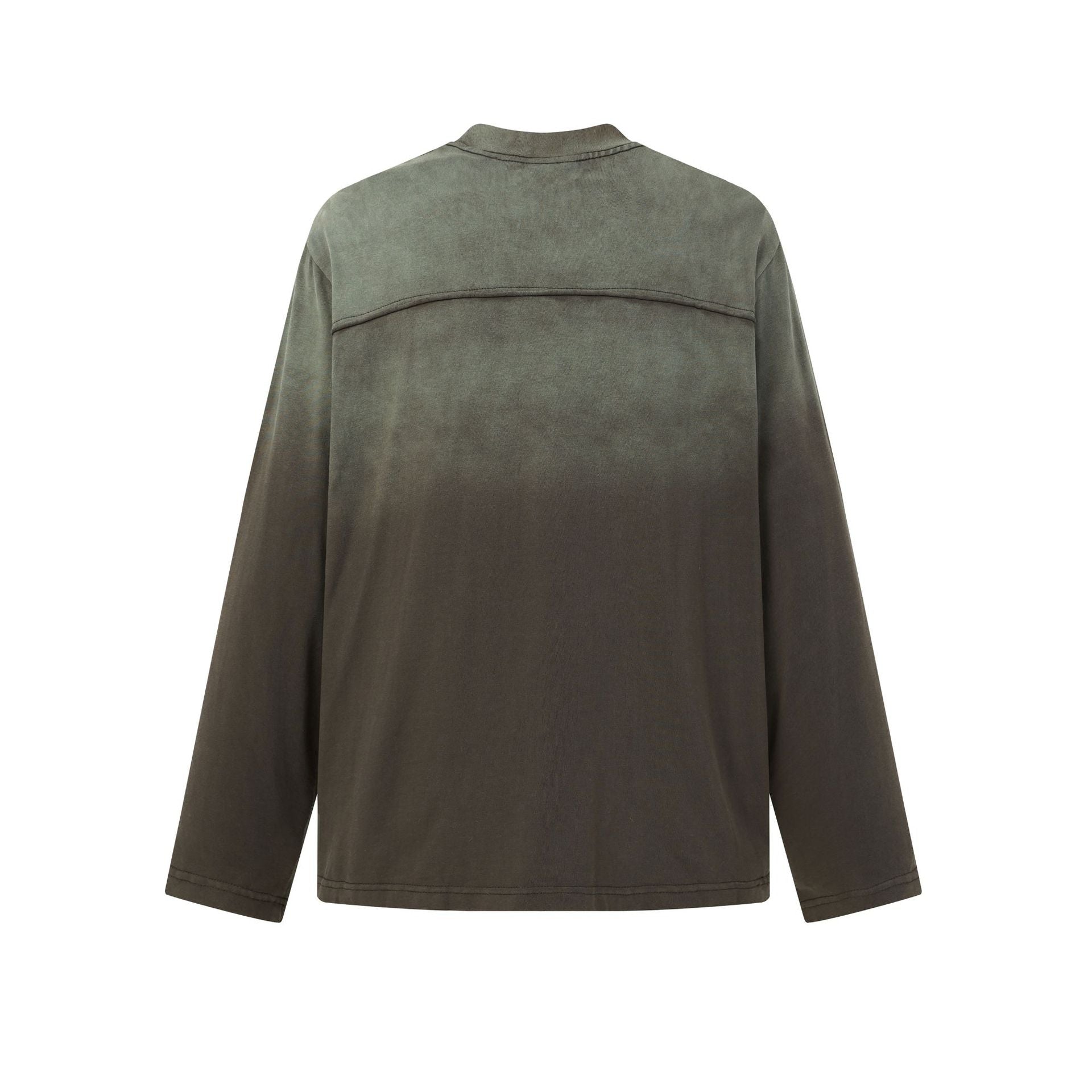 Langarm-Sweatshirt mit Farbverlauf, Washed-Finish und Tunnelzugsaum