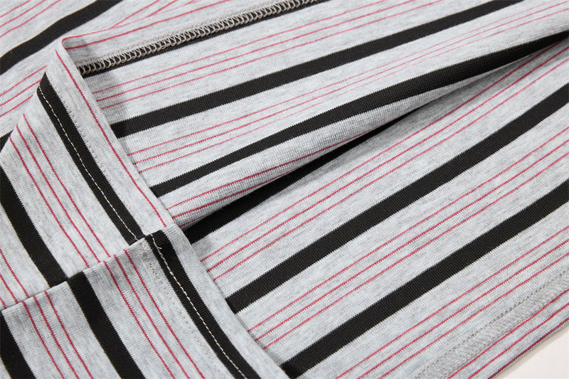 Striped Graphic T-Shirt – Mafaero Worldwide Oversized Crew Neck Tee