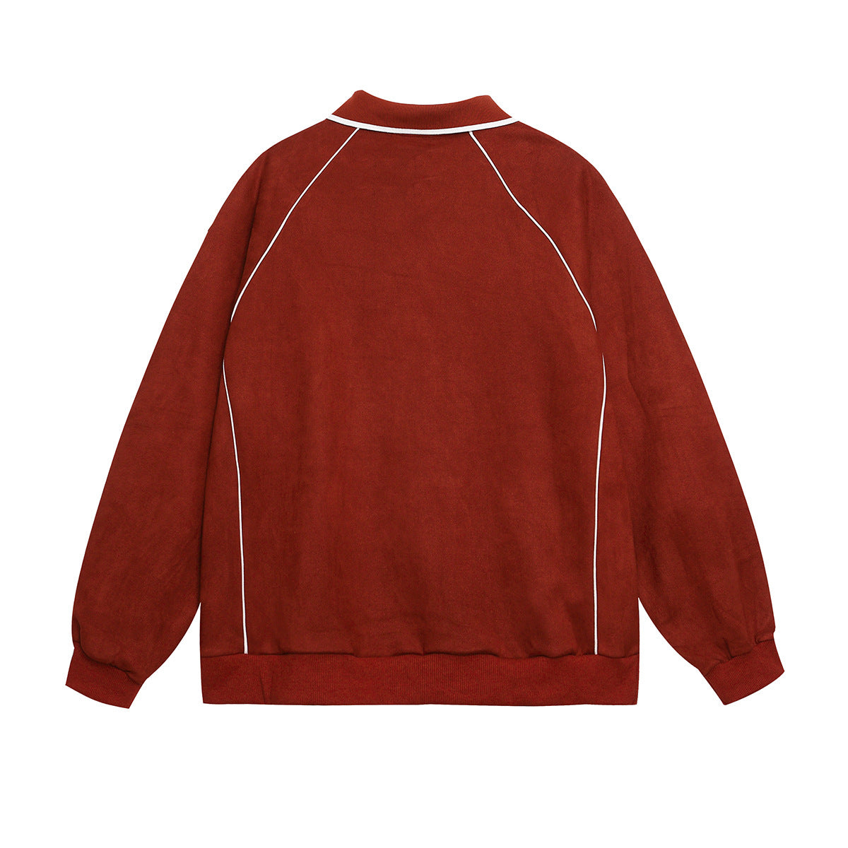 Varsity Number 93 Polo Collar Sweatshirt with Piping Detail