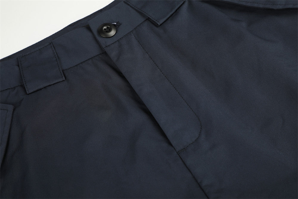 Tactical Wide-Leg Cargo Pants with Reflective Strips & Mesh Pockets