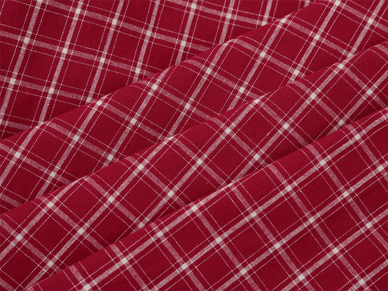 Plaid Long Sleeve Shirt – Savage Base Script Embroidery, Relaxed Fit