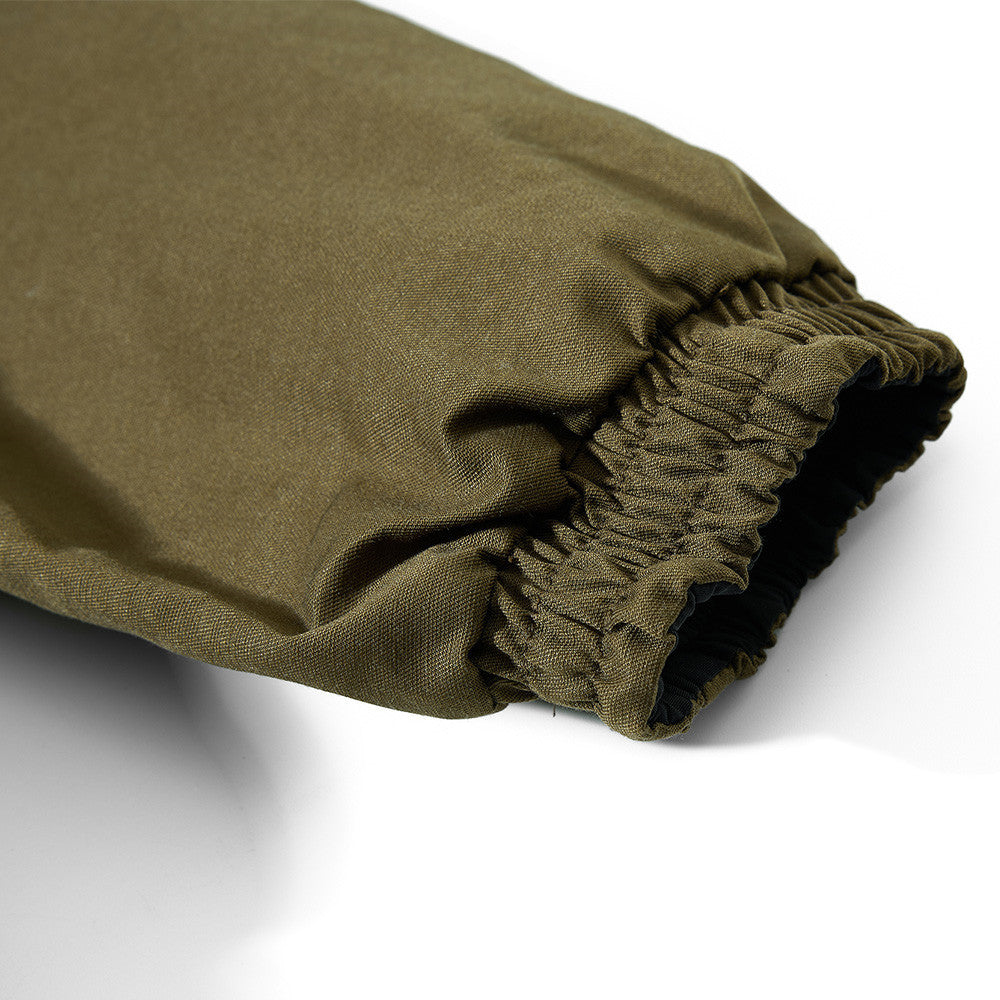 Reversible Oversized Bomber Jacket – Contrast Collar, Dual-Wear Workwear Style