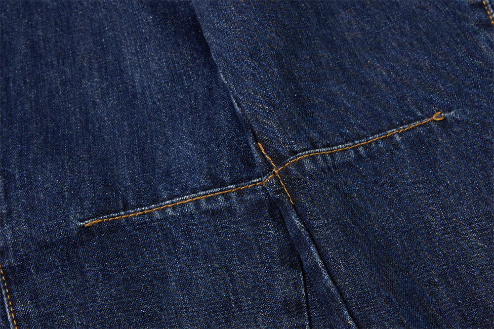 Wide-Leg-Barrel-Jeans für Herren – Deconstructed-Denim im High-Street-Stil mit Kontrast