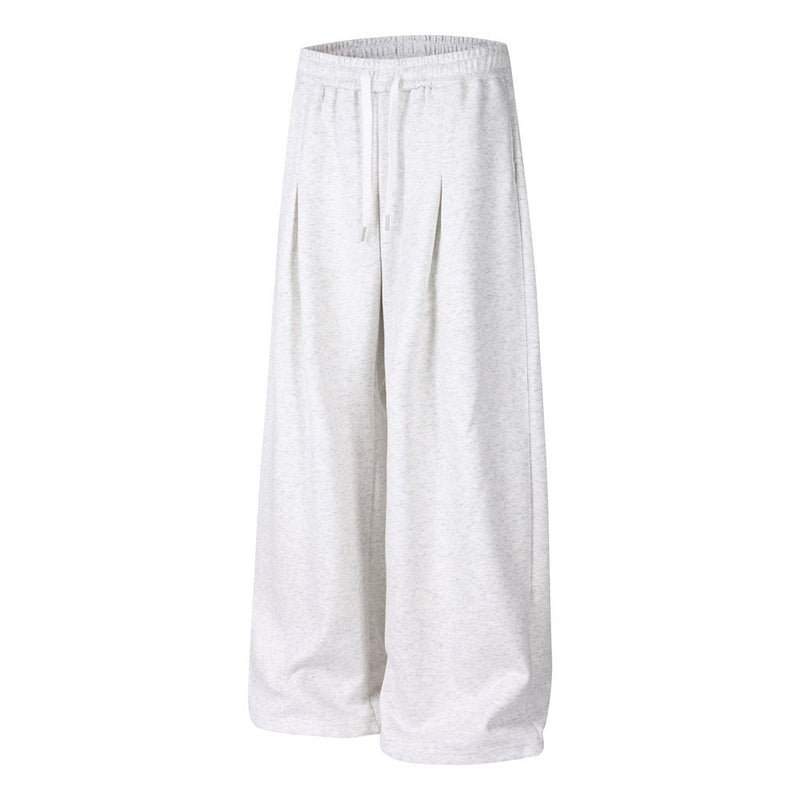 Pantalon de survêtement homme coupe wide leg – Étoiles, lettrage et cordon plissé