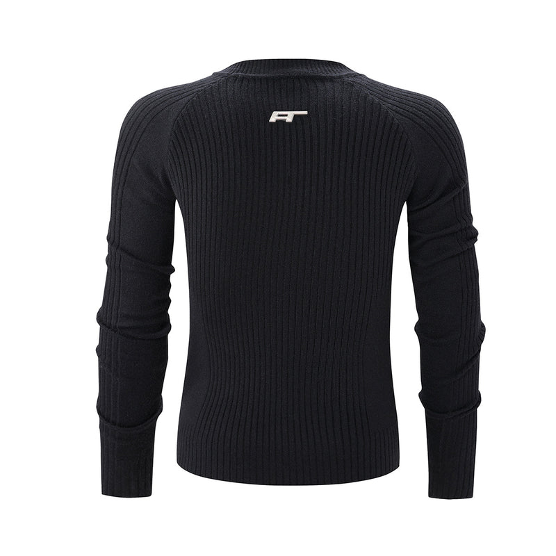 Men's Slim-Fit Ribbed Knit Crewneck Sweater