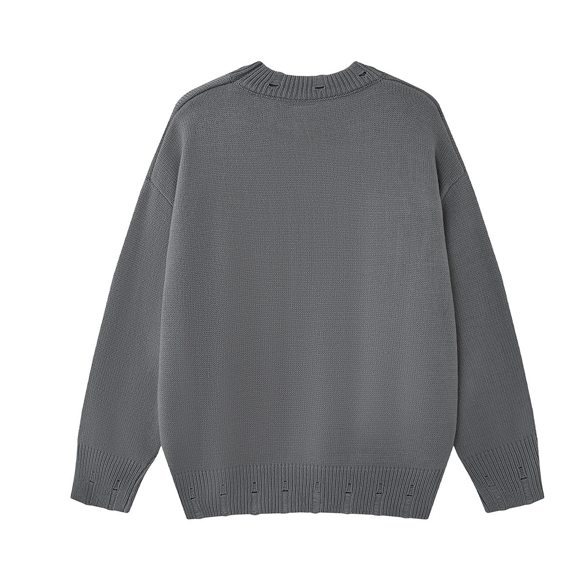 Pull en maille à lettres graffiti Wild Soul – Col rond oversize, style vintage américain