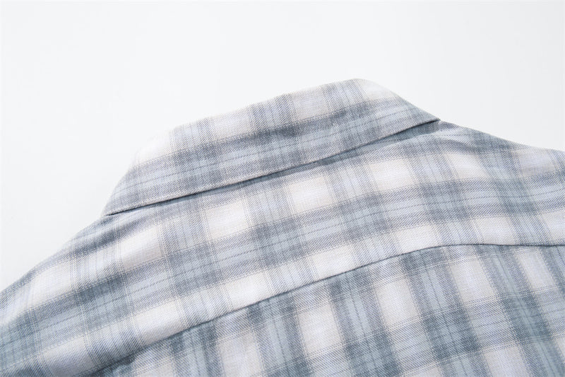 Retro Plaid Long-Sleeve Shirt – Oversized Relaxed Fit