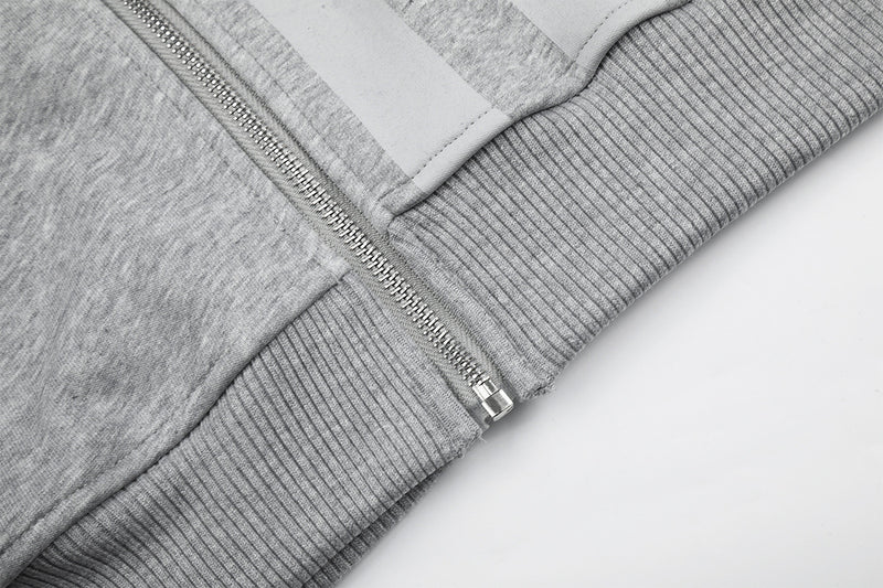 Sweat à capuche zippé rétro à rayures américaines – Sweat varsity oversize