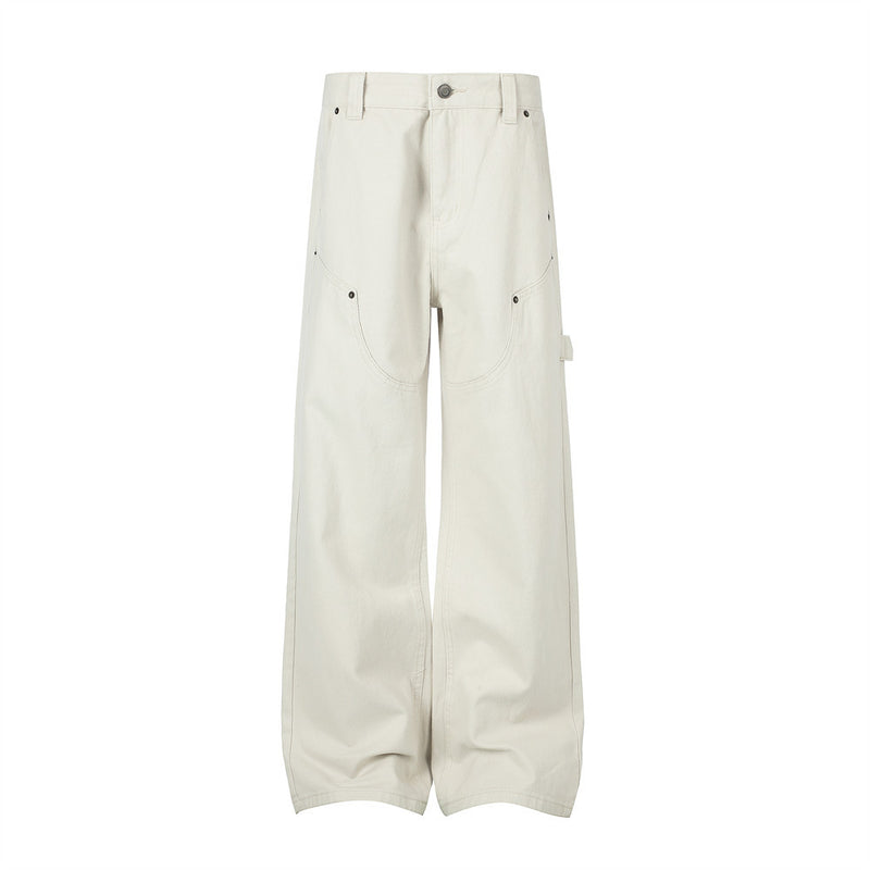 Pantalon de charpentier à jambes larges – Coupe décontractée inspirée du workwear