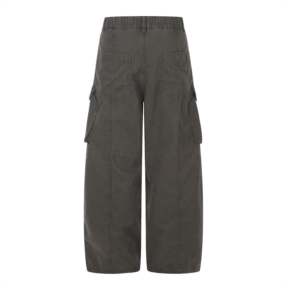 Wide-Leg Cargo Pants – Multi-Pocket Relaxed Fit Trousers