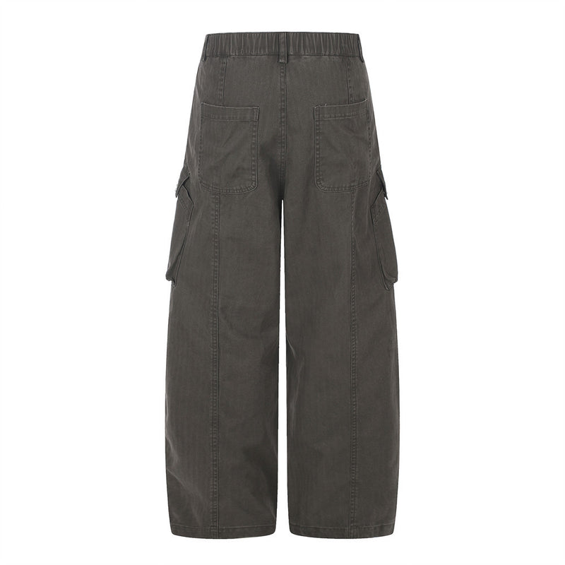 Wide-Leg Cargo Pants – Multi-Pocket Relaxed Fit Trousers