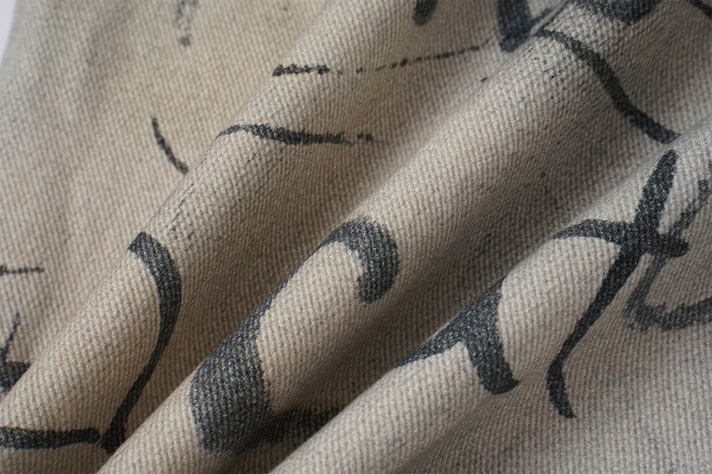 Wide-Leg-Jeans mit Graffiti-Print, Schlüsselanhänger-Anhängern und Deko-Ketten